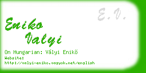 eniko valyi business card